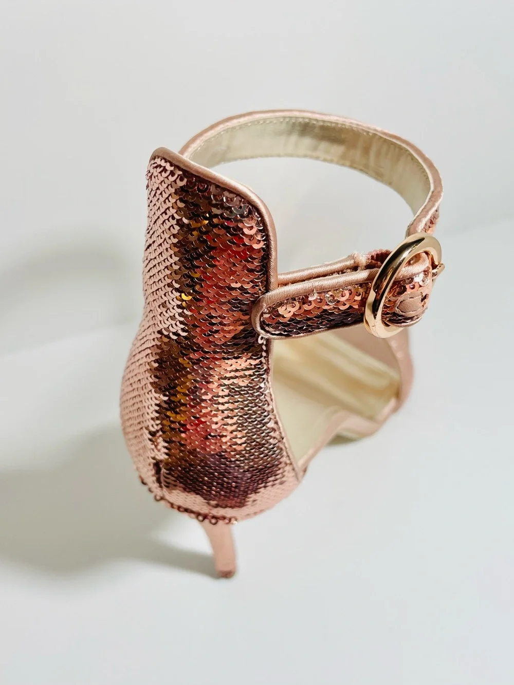GUESS Pink Sequin Sandal Heels